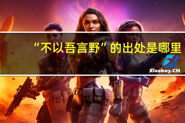 “不以吾言野”的出处是哪里