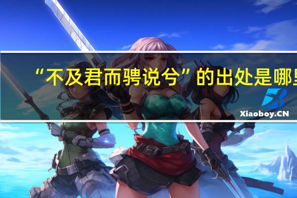 “不及君而骋说兮”的出处是哪里