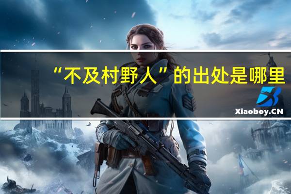 “不及村野人”的出处是哪里