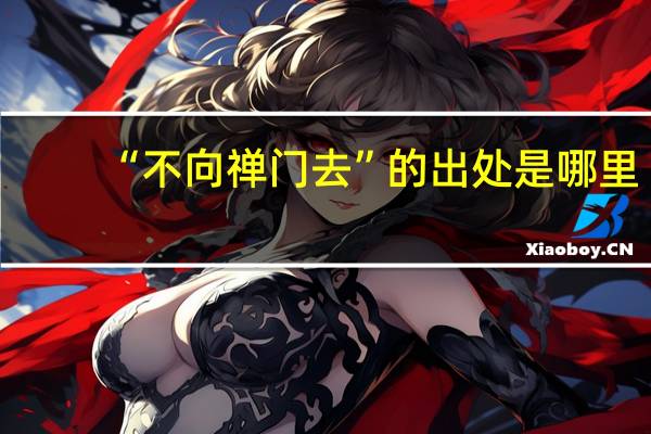 “不向禅门去”的出处是哪里