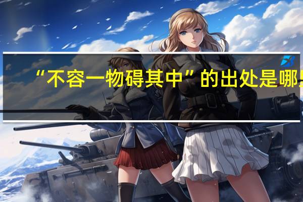 “不容一物碍其中”的出处是哪里
