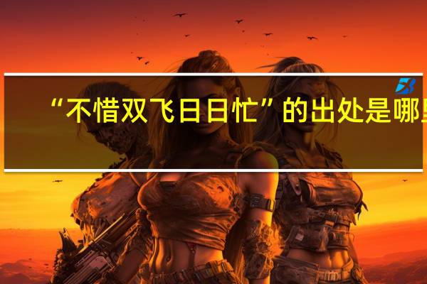 “不惜双飞日日忙”的出处是哪里