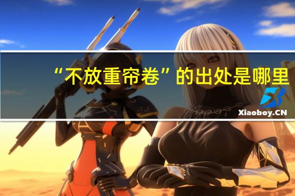“不放重帘卷”的出处是哪里