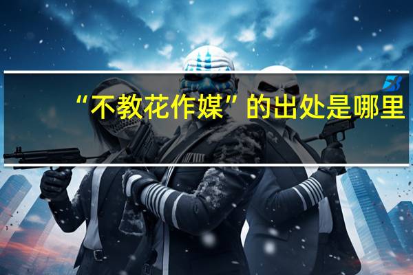 “不教花作媒”的出处是哪里