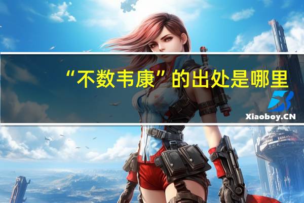 “不数韦康”的出处是哪里