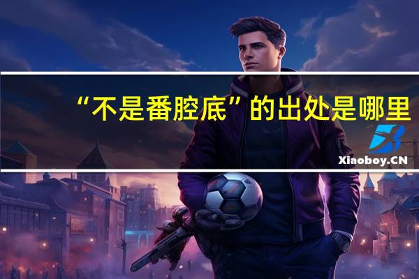 “不是番腔底”的出处是哪里
