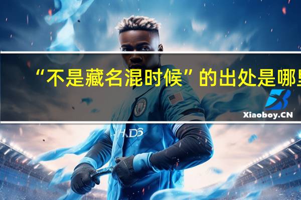 “不是藏名混时候”的出处是哪里