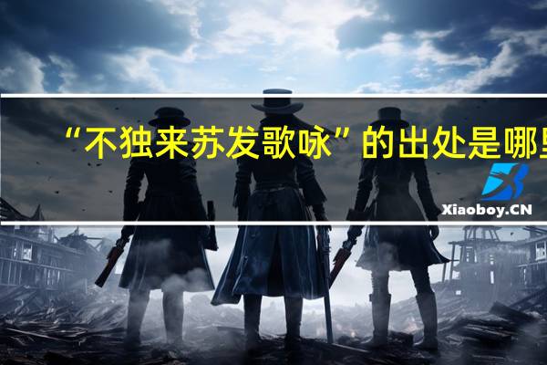 “不独来苏发歌咏”的出处是哪里