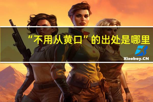 “不用从黄口”的出处是哪里