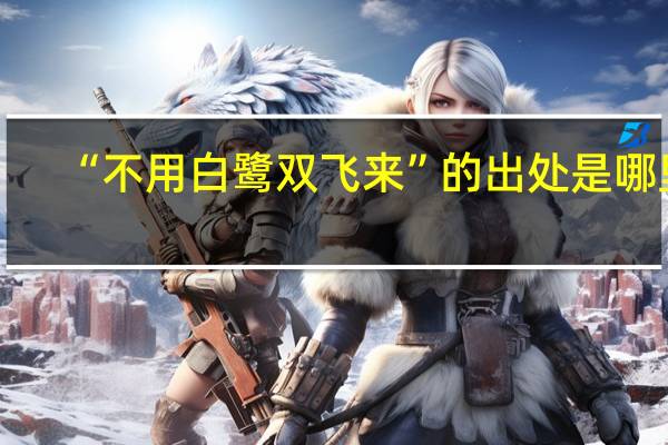 “不用白鹭双飞来”的出处是哪里