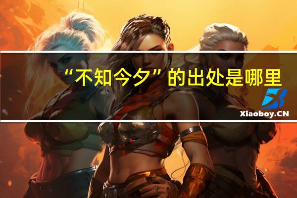 “不知今夕”的出处是哪里
