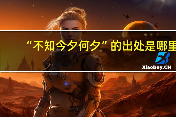 “不知今夕何夕”的出处是哪里