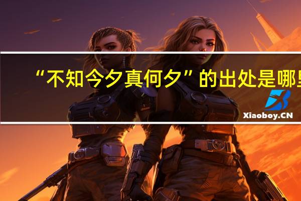 “不知今夕真何夕”的出处是哪里