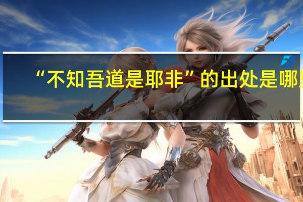 “不知吾道是耶非”的出处是哪里