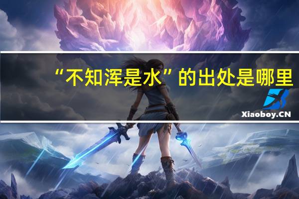 “不知浑是水”的出处是哪里