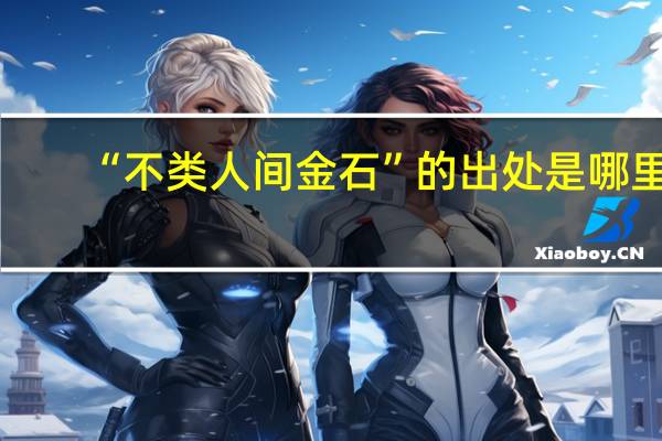 “不类人间金石”的出处是哪里