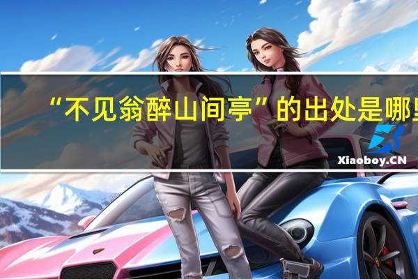 “不见翁醉山间亭”的出处是哪里
