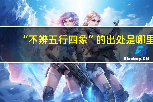 “不辨五行四象”的出处是哪里