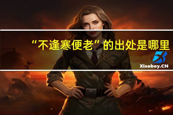 “不逢寒便老”的出处是哪里