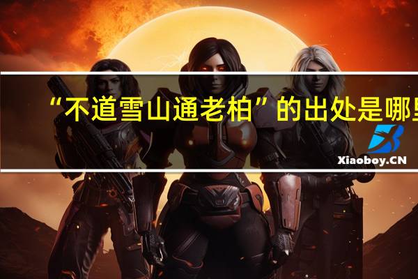 “不道雪山通老柏”的出处是哪里
