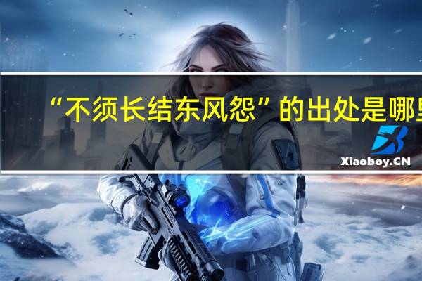 “不须长结东风怨”的出处是哪里