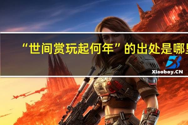 “世间赏玩起何年”的出处是哪里