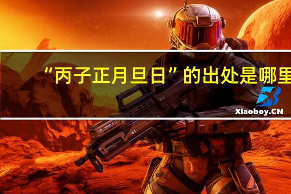 “丙子正月旦日”的出处是哪里