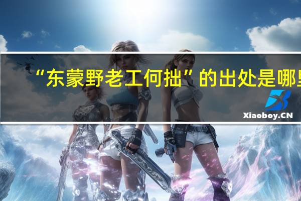 “东蒙野老工何拙”的出处是哪里