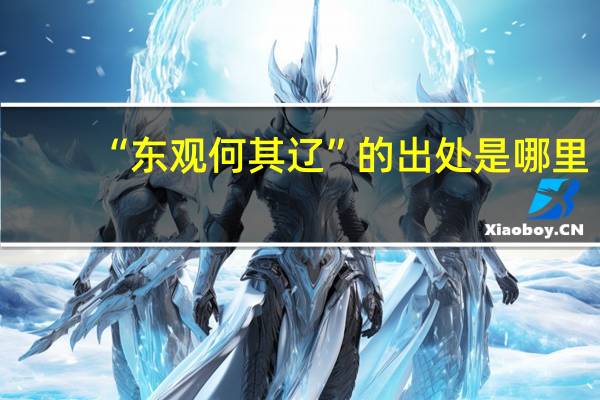 “东观何其辽”的出处是哪里