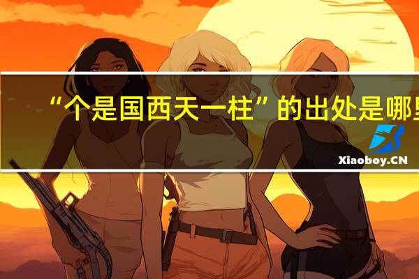 “个是国西天一柱”的出处是哪里