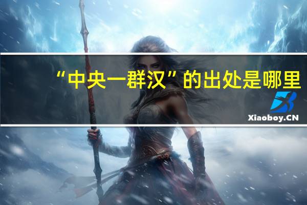 “中央一群汉”的出处是哪里