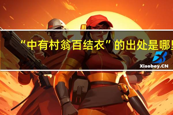 “中有村翁百结衣”的出处是哪里
