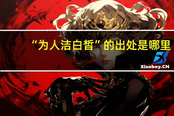 “为人洁白皙”的出处是哪里