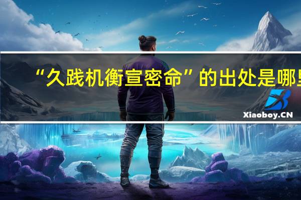 “久践机衡宣密命”的出处是哪里