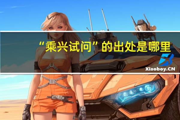 “乘兴试问”的出处是哪里