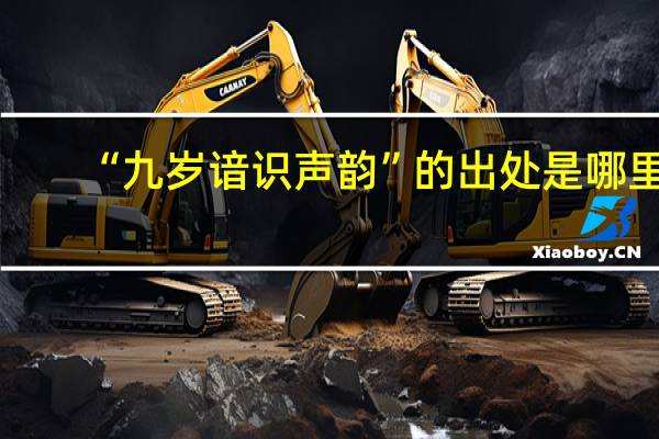 “九岁谙识声韵”的出处是哪里