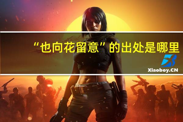“也向花留意”的出处是哪里