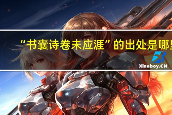 “书囊诗卷未应涯”的出处是哪里