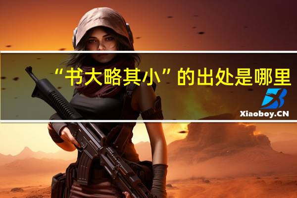 “书大略其小”的出处是哪里
