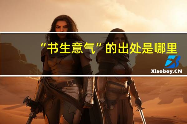 “书生意气”的出处是哪里