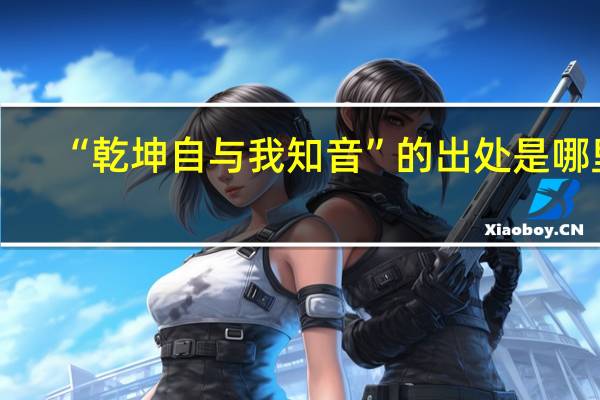 “乾坤自与我知音”的出处是哪里