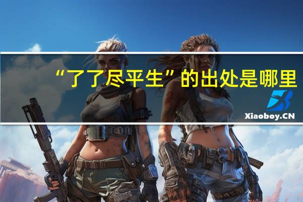 “了了尽平生”的出处是哪里