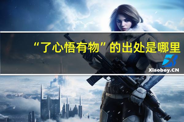 “了心悟有物”的出处是哪里