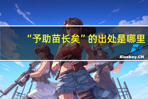 “予助苗长矣”的出处是哪里