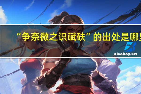 “争奈微之识碔砆”的出处是哪里