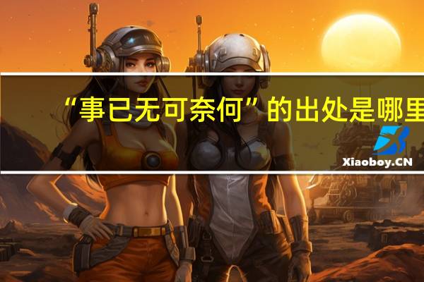 “事已无可奈何”的出处是哪里