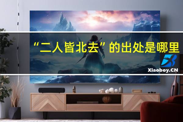“二人皆北去”的出处是哪里