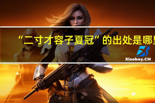 “二寸才容子夏冠”的出处是哪里