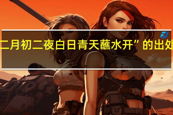 “二月初二夜白日青天蘸水开”的出处是哪里