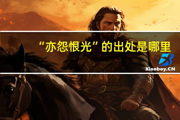 “亦怨恨光”的出处是哪里